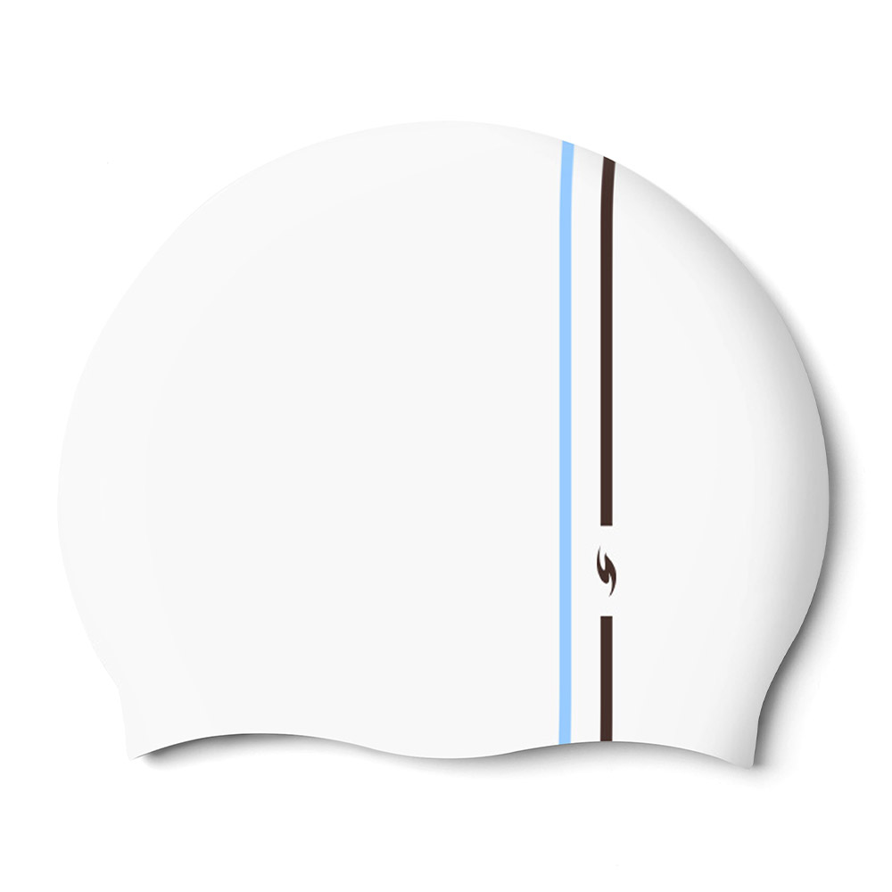 SENTI Double line Silicone Swim Cap white [SC-2619] 상품컷