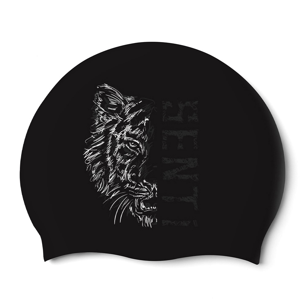Sentitiger Silicone Swim Cap black