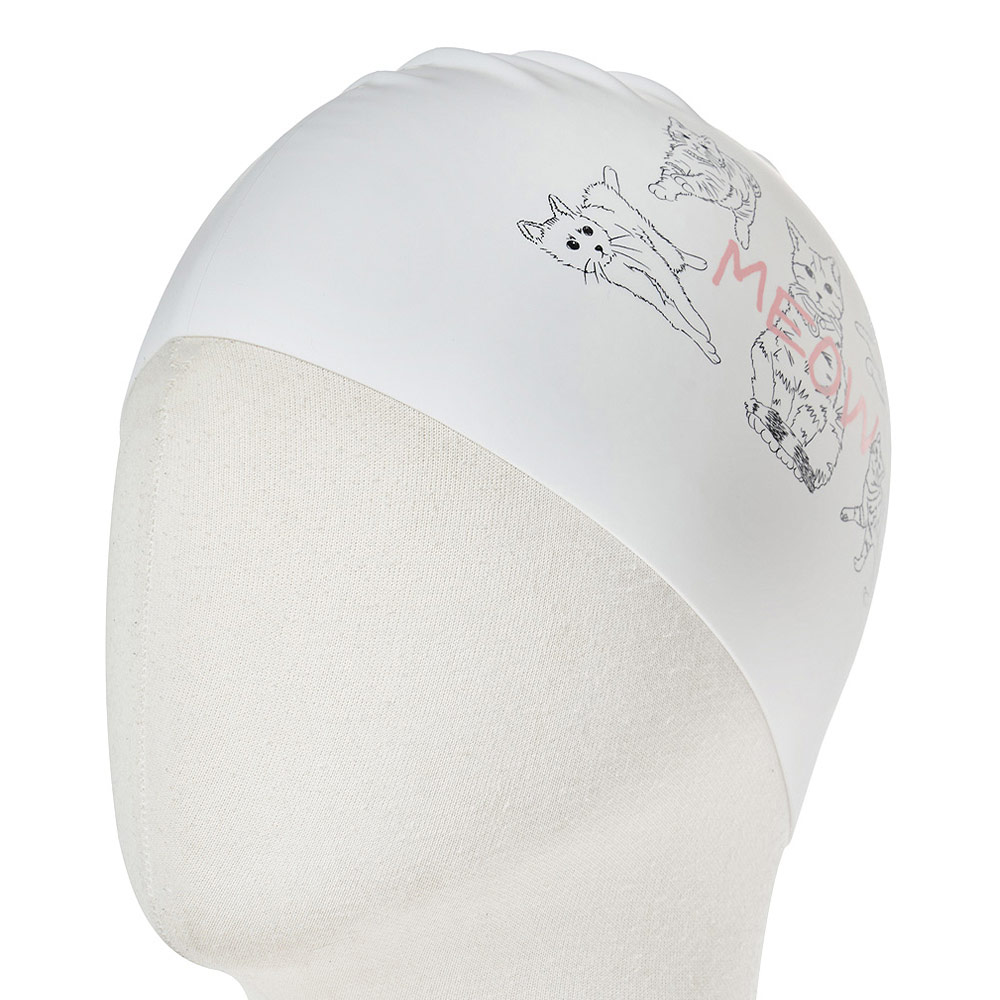 HOOG Rainycat Silicone Swim Cap white [SSC840] 디테일
