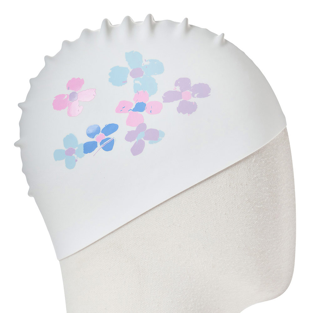 HOOG Pastel Bloom Silicone Swim Cap white [SSC841] 디테일