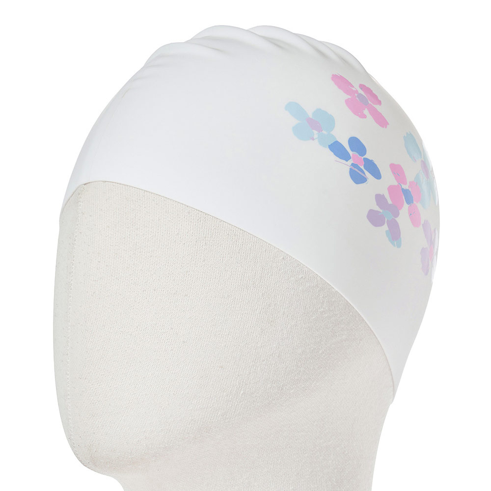 HOOG Pastel Bloom Silicone Swim Cap white [SSC841] 디테일