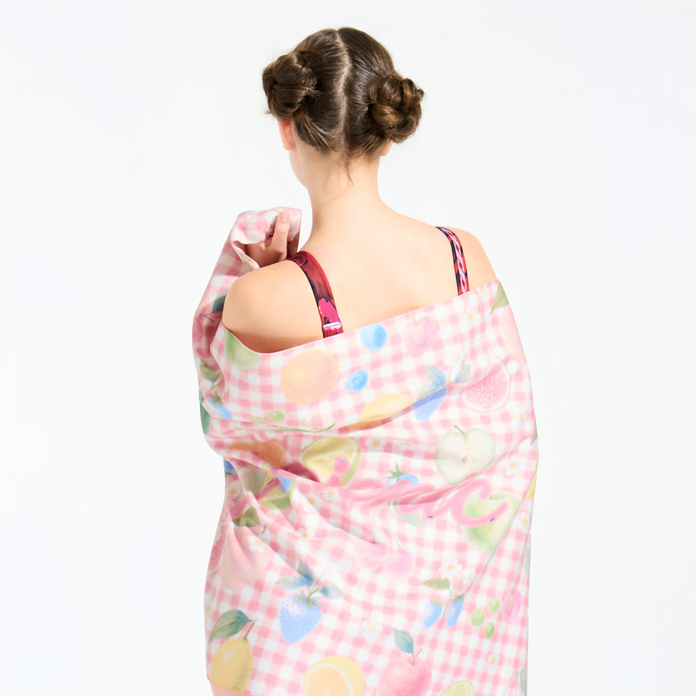 HOOG Secret Garden bath Swim towel Sweet Red [TW126] 디테일