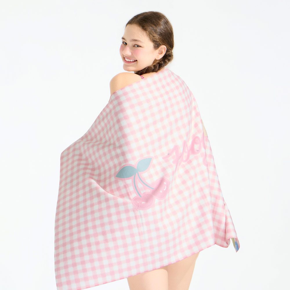 HOOG Secret Garden bath Swim towel Sweet Red [TW126] 디테일