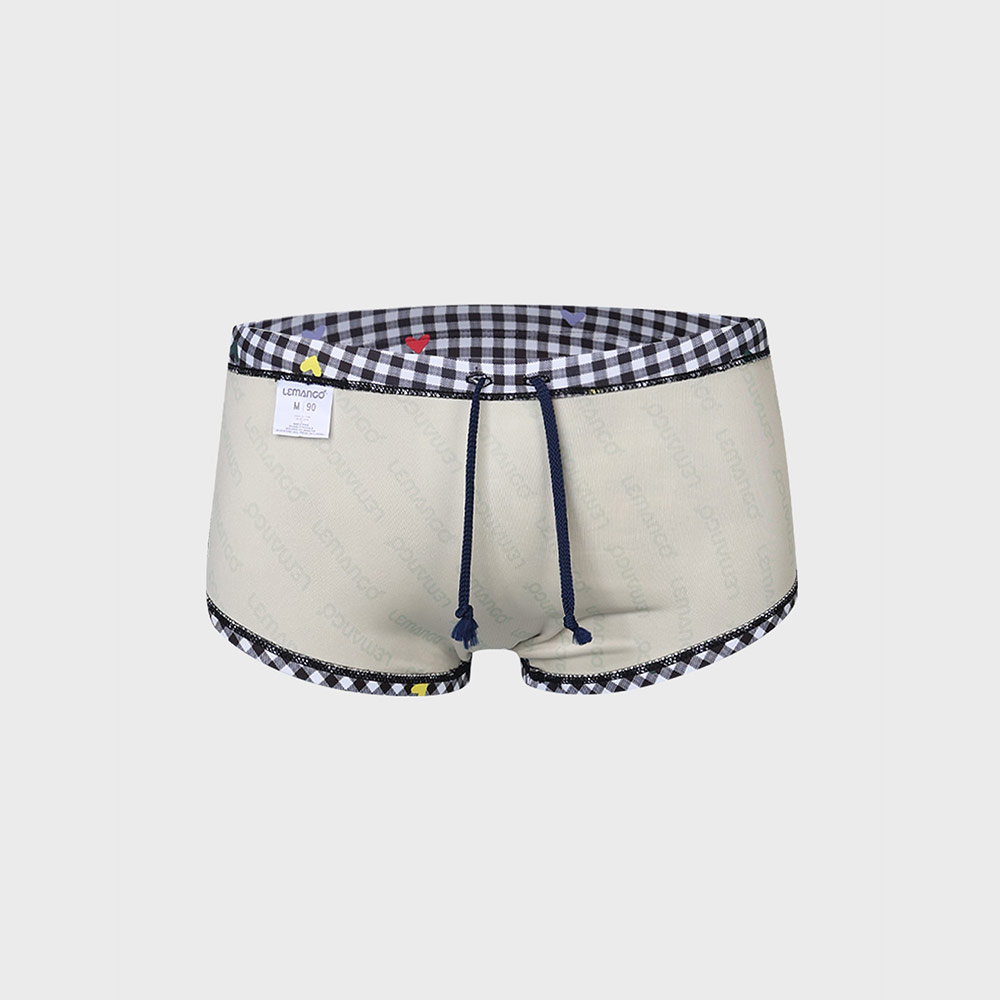 LEMANGO Checkmate Square Leg Swimsuit black [LSMBR16365645 Men's ] 디테일