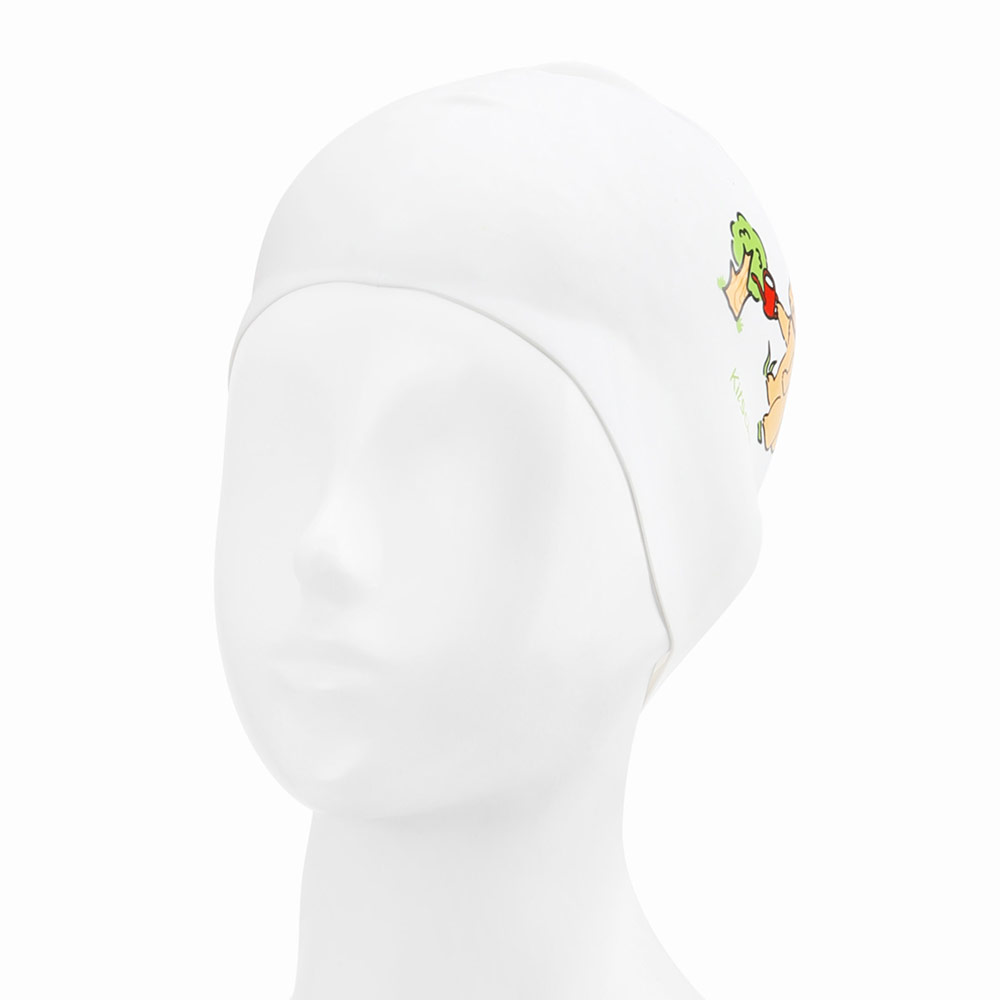 KITSCH PITCH (Monthly) Arbor Day squirrel Silicone Swim Cap white [KGZUSC083] 디테일