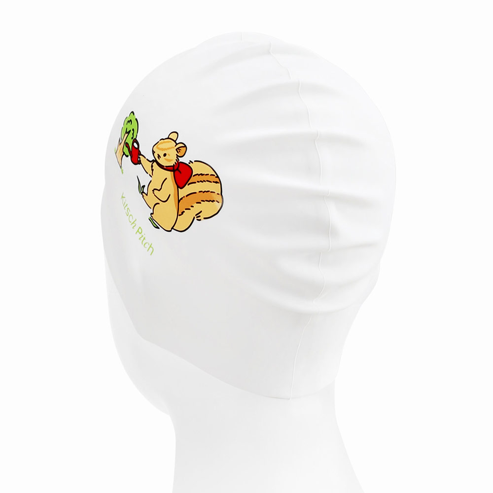 KITSCH PITCH (Monthly) Arbor Day squirrel Silicone Swim Cap white [KGZUSC083] 디테일