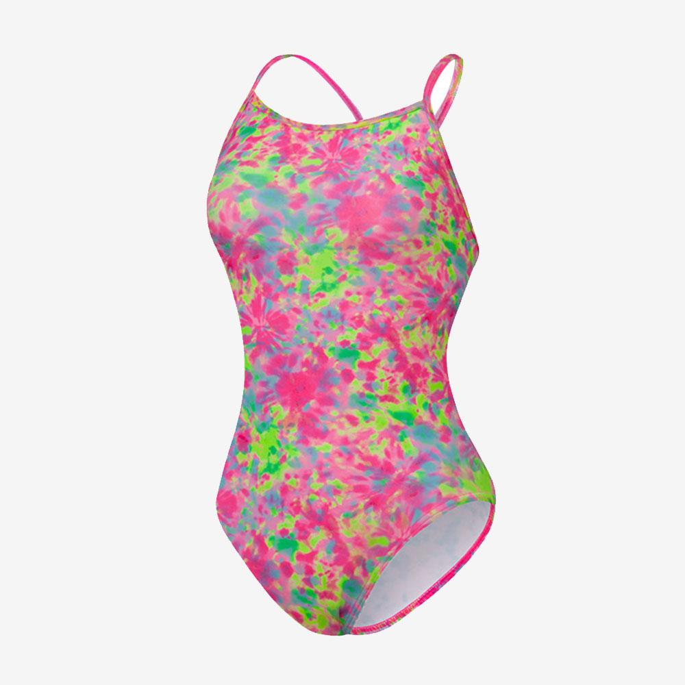 SENTI Sunburst double Cross Tie Back Swimsuit pink [WSM-26910 Women's ] 디테일