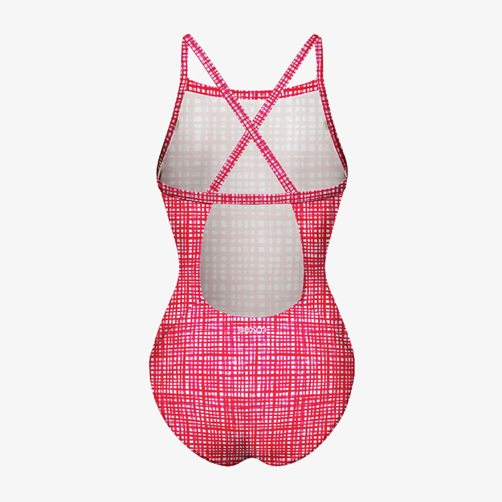 SENTI Cheki Drop Back Swimsuit Red [WSL-26915 Women's ] 디테일