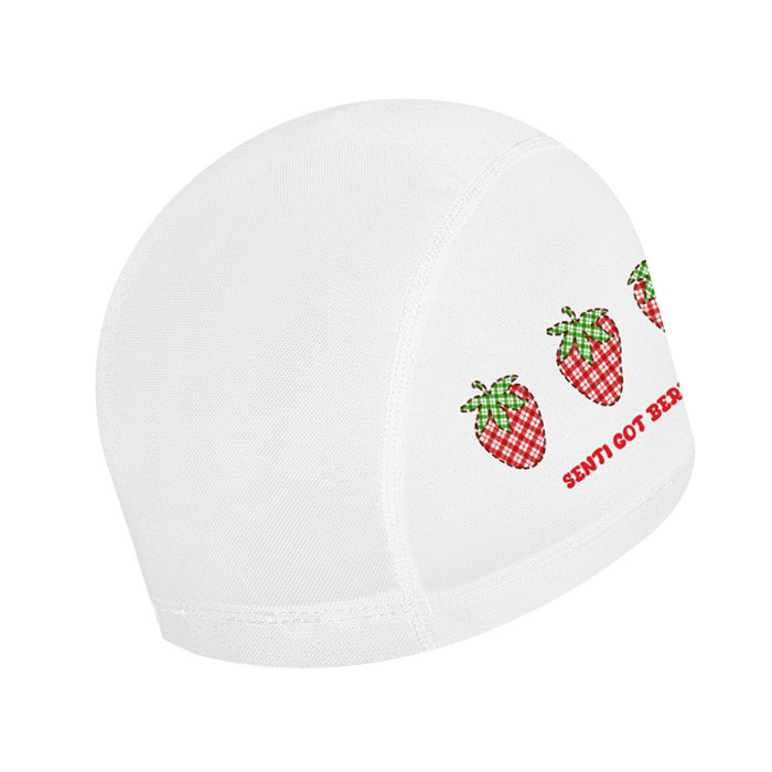Checkberry Mesh Swim Cap white