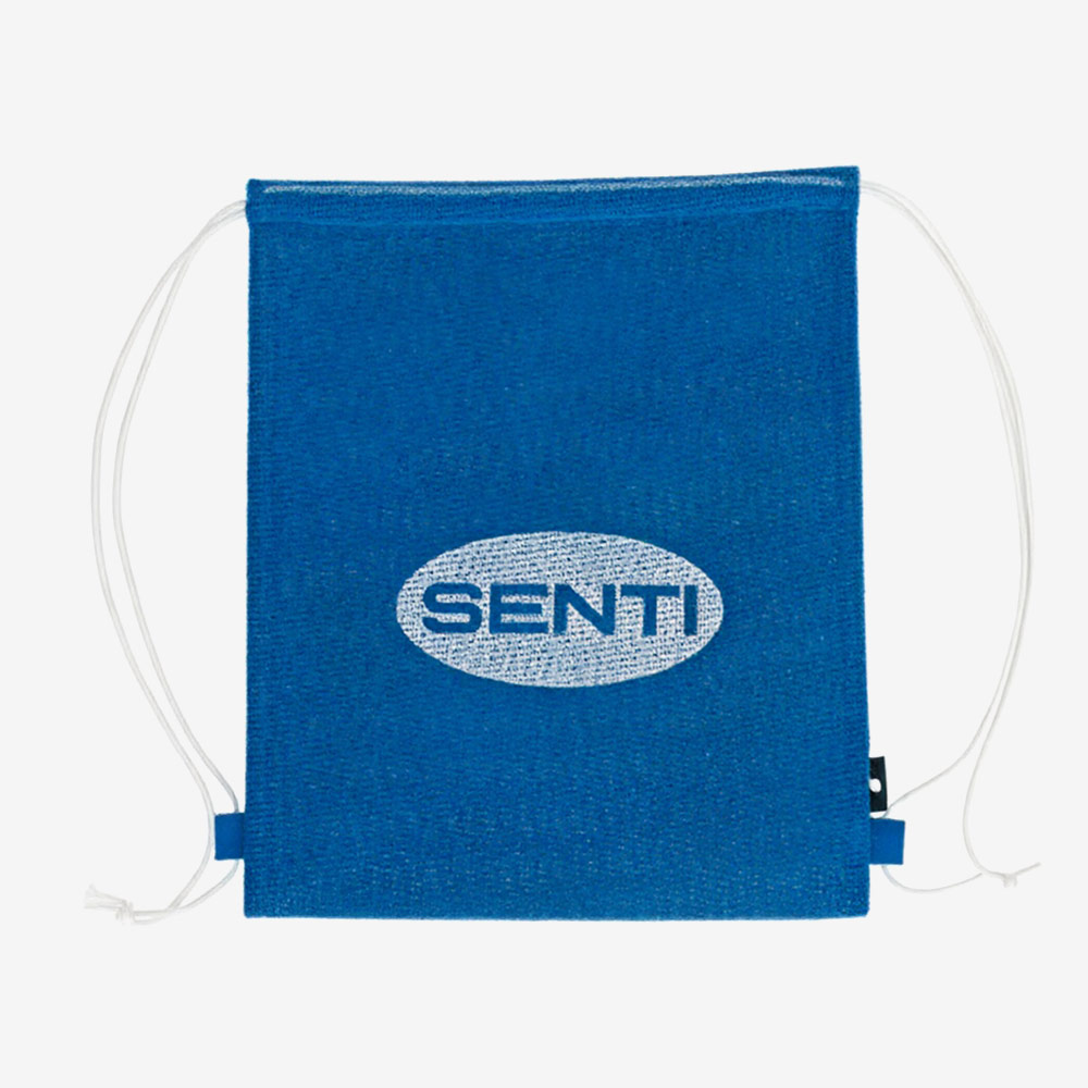 Mesh Swim Cap string Gym bag Blue