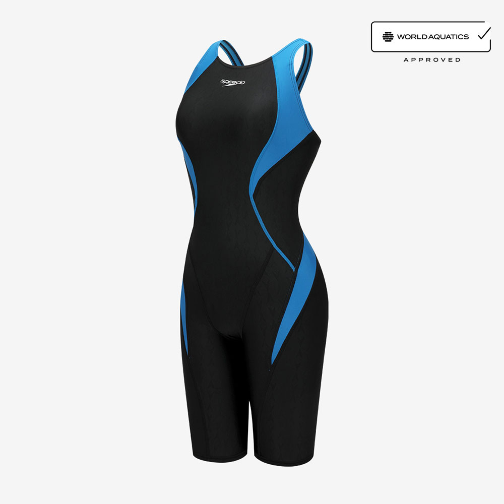 SPEEDO Flex Sigma reply mini Open Back Swimsuit Black Blue [SCW12604F(KB) FINA certification Women's ]