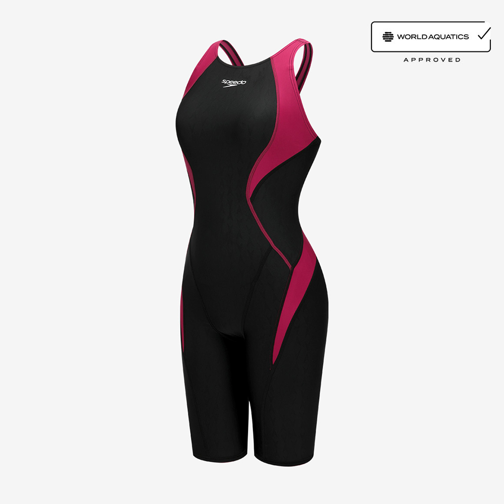 SPEEDO Flex Sigma reply mini Open Back Swimsuit black Wild Cherry [SCW12604F(KW) FINA certification Women's ] 상품컷
