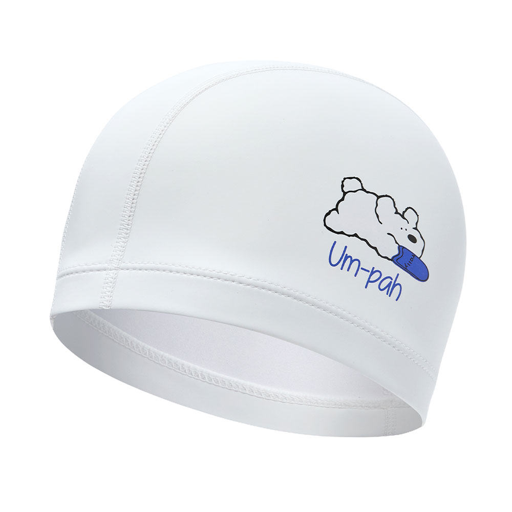 RALLY sound wave PU Coating Swim Cap white [RRUC518(WHT)] 상품컷