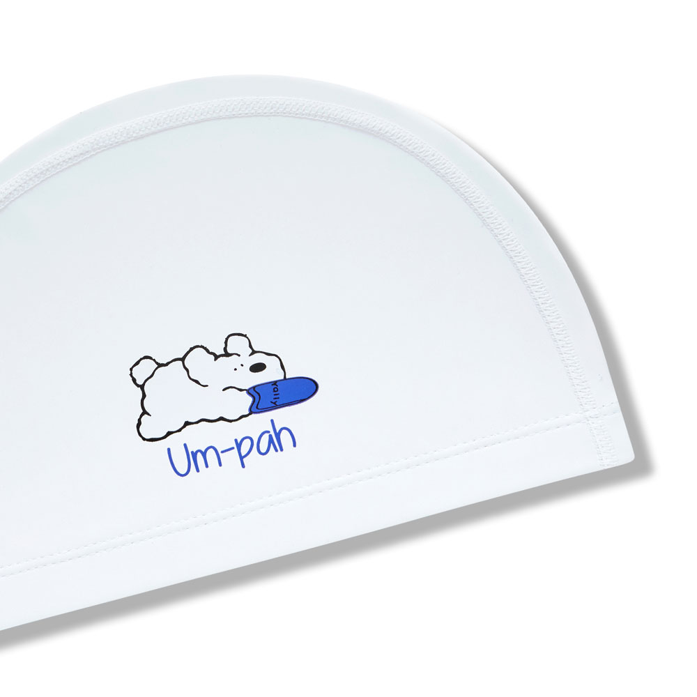 RALLY sound wave PU Coating Swim Cap white [RRUC518(WHT)] 디테일