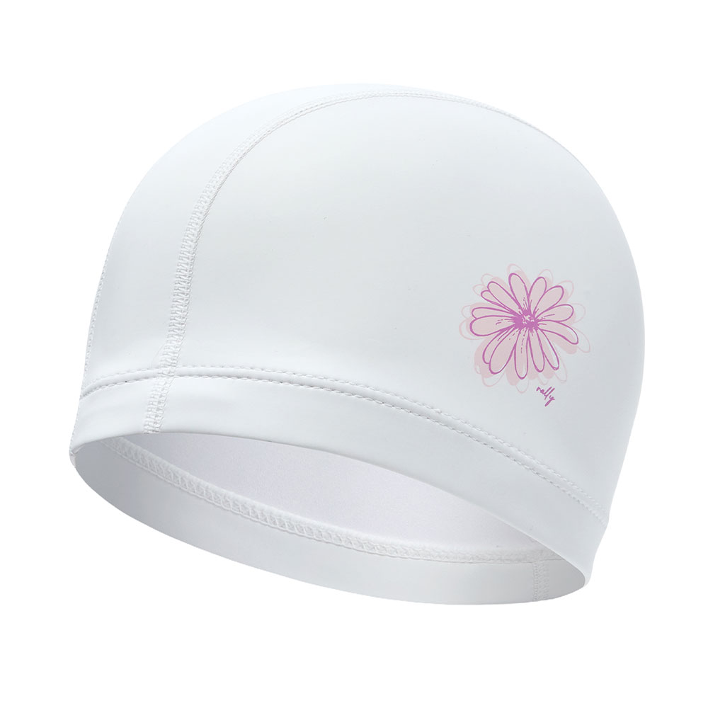 RALLY Flower PU Coating Swim Cap white [RRUC517(WHT)] 상품컷
