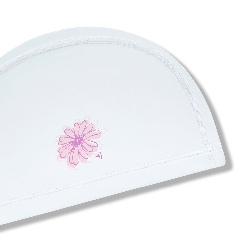 RALLY Flower PU Coating Swim Cap white [RRUC517(WHT)] 디테일