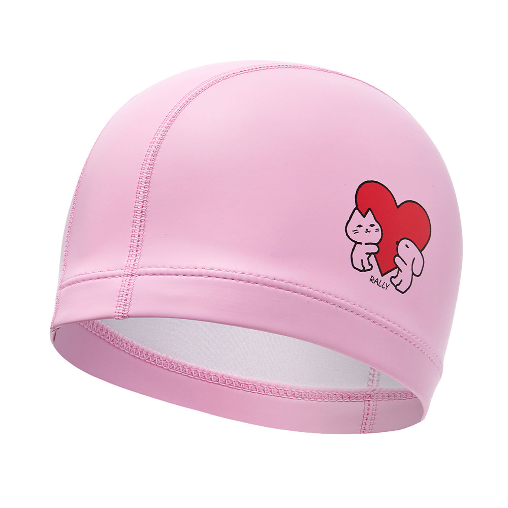 RALLY cats and puppy PU Coating Swim Cap pink [RRUC516(PNK)]