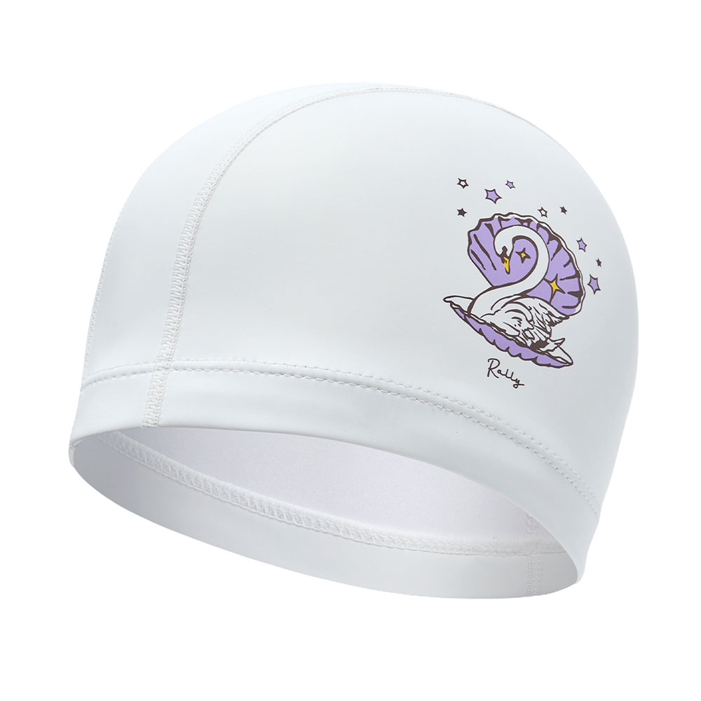 RALLY Swan PU Coating Swim Cap Violet [RRUC515(VIO)]