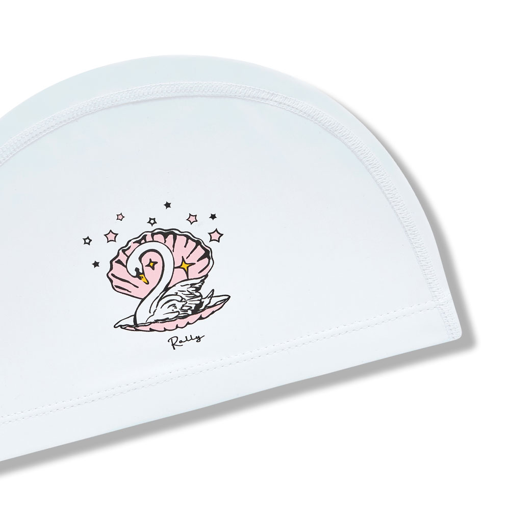 RALLY Swan PU Coating Swim Cap light pink [RRUC515(LPK)] 디테일
