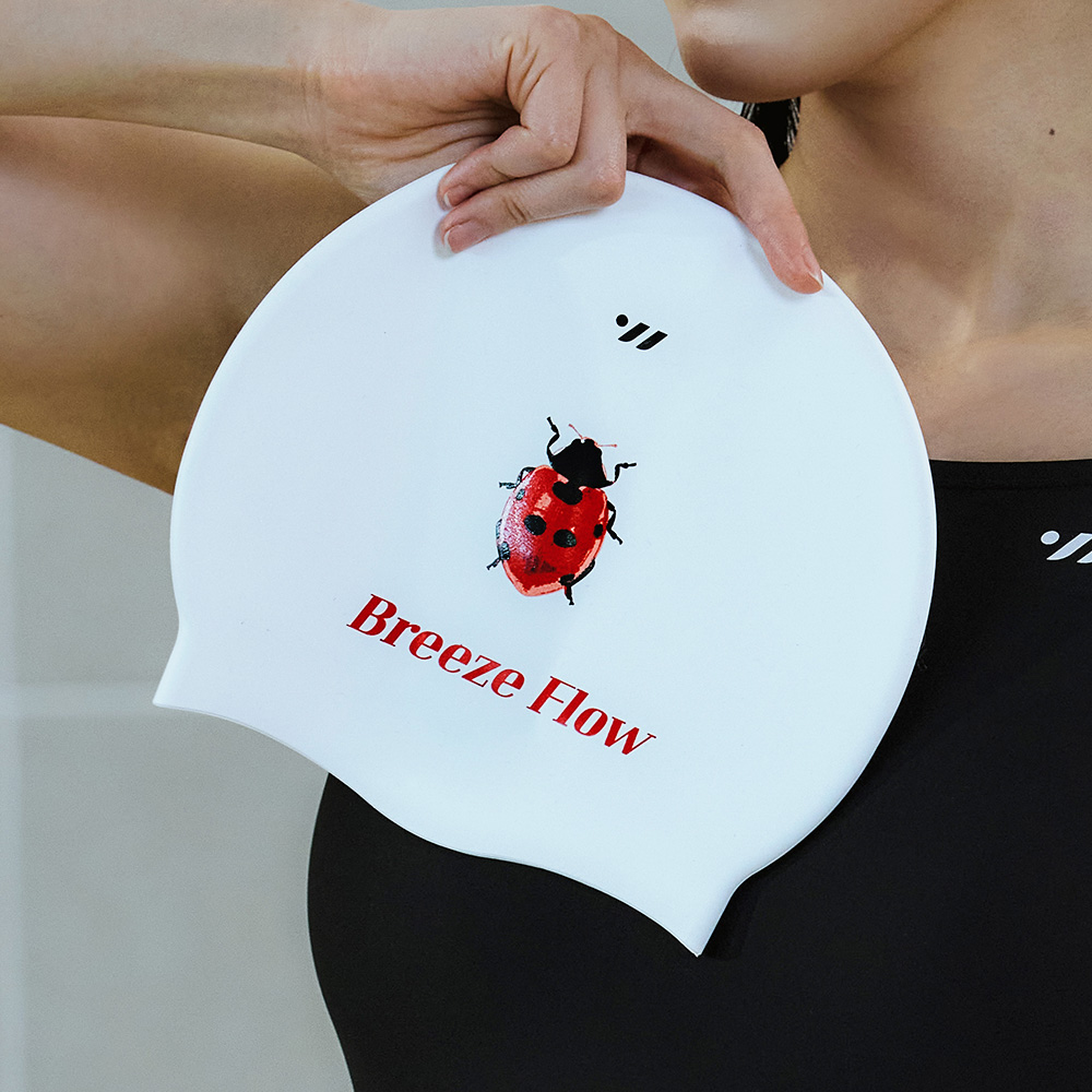 Scarlet Breeze Silicone Swim Cap Red