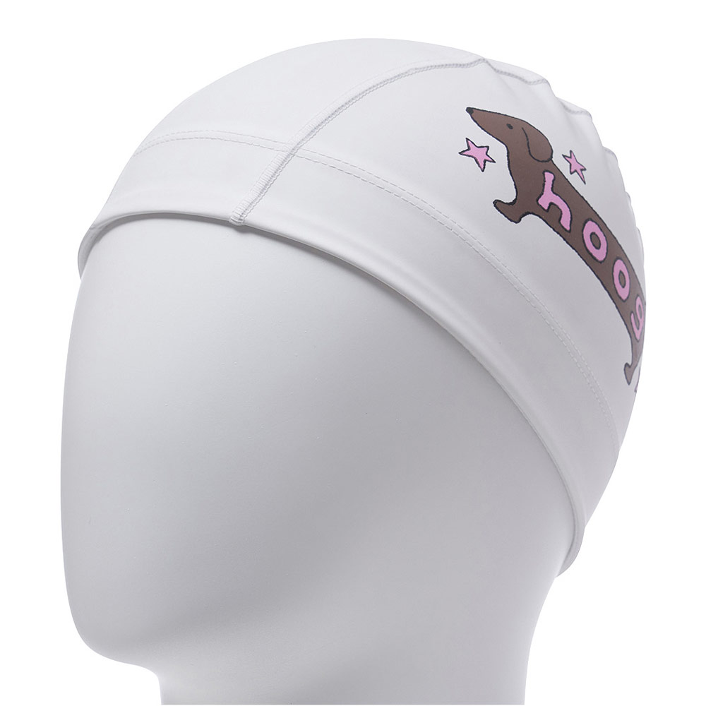 HOOG Dachshund Silicone Coated Swim Cap white [SCC880] 디테일