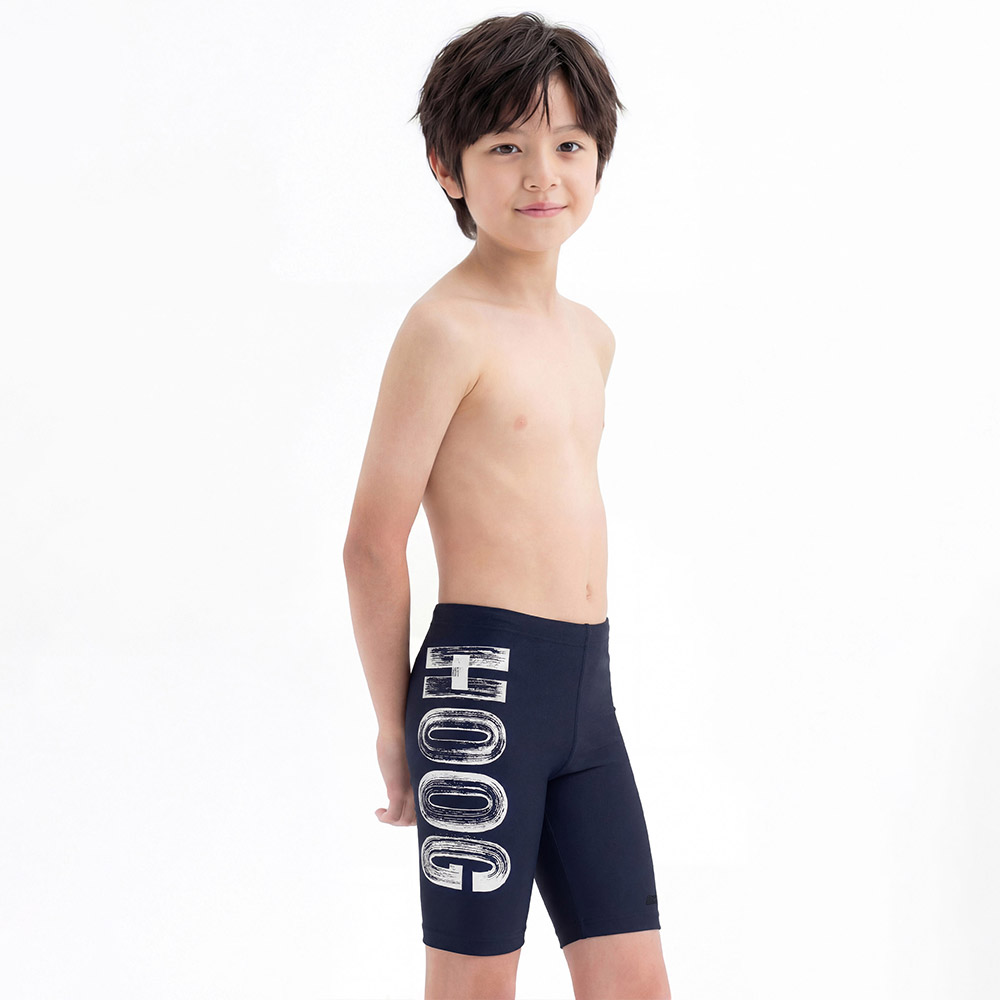 HOOG Kids Basic Jammer Swimsuit Training Navy Big Logo [BLT481 Boys] 디테일