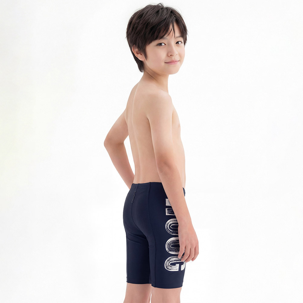 HOOG Kids Basic Jammer Swimsuit Training Navy Big Logo [BLT481 Boys] 디테일