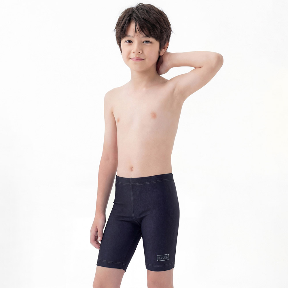 HOOG Kids Basic Jammer Swimsuit Training Blue denim [BLT479 Boys] 디테일