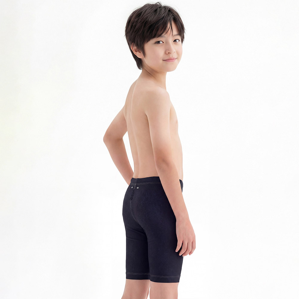 キッズ ベーシック パート5 競泳水着 ブルーデニム