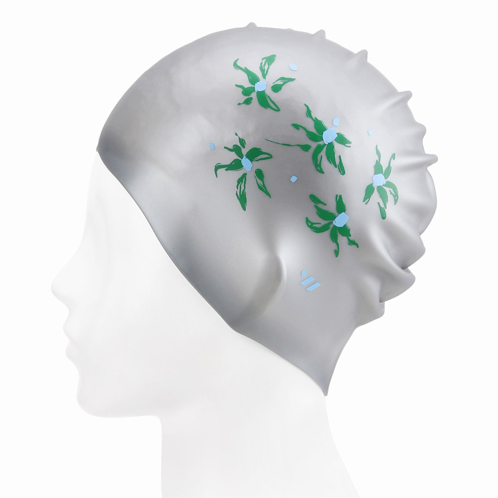 SWAVE Rough Petal Silicone Swim Cap gray [SG1USC017] 디테일