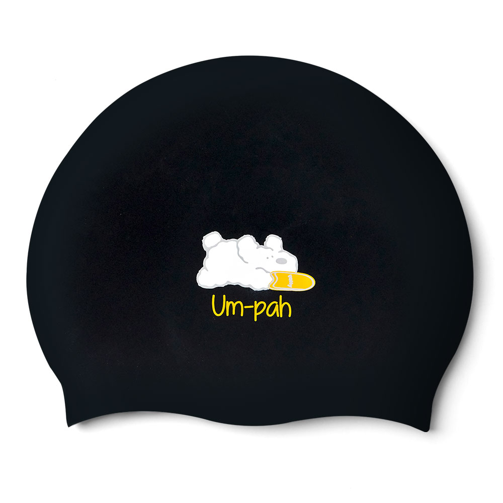 RALLY sound wave Silicone Swim Cap black [RRUC502(BLK)] 상품컷