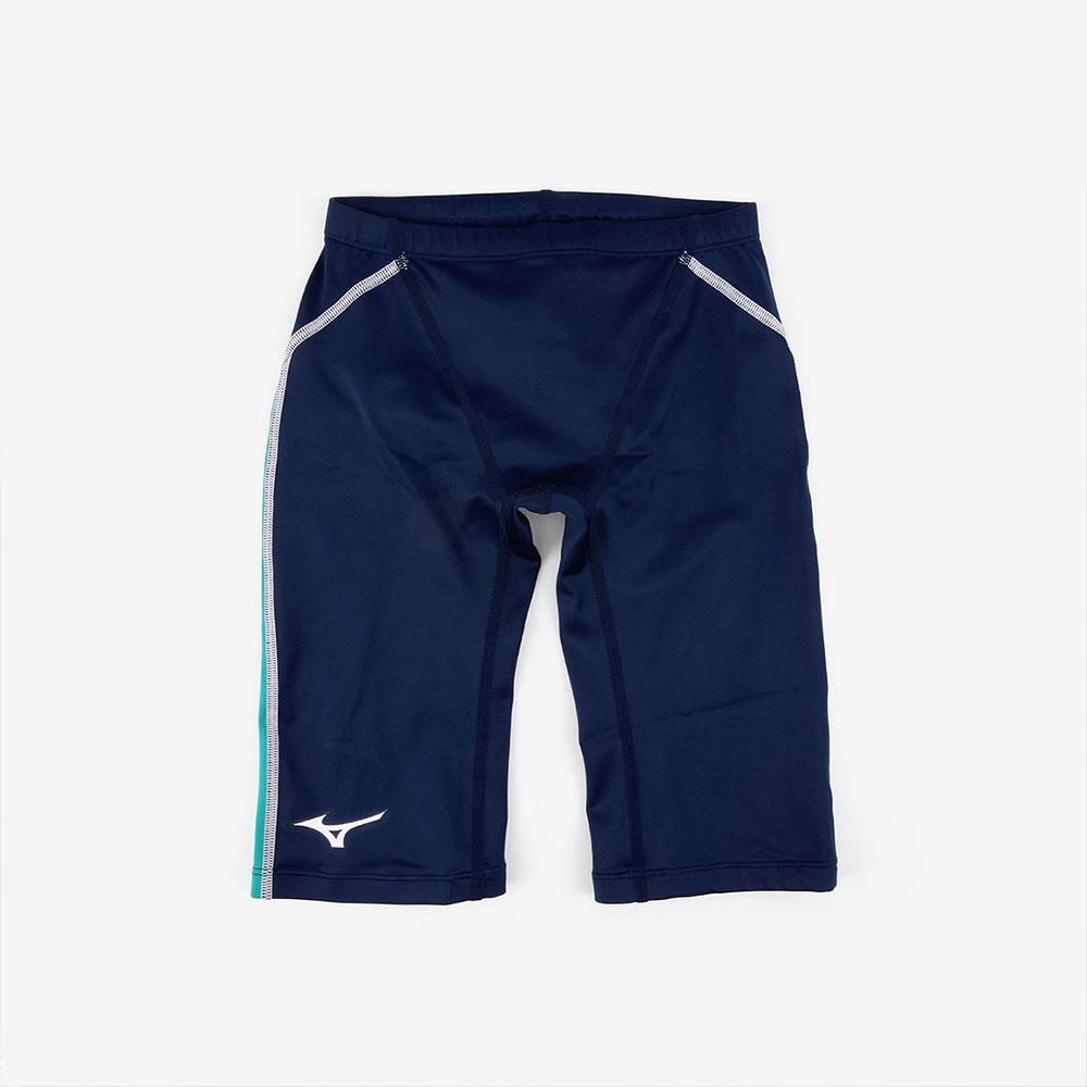 MIZUNO GX Sonic Stream Two-Tone Jammer Swimsuit Navy Turquoise [N2MBC52682 FINA Approved Tech Suit Men's ] 디테일