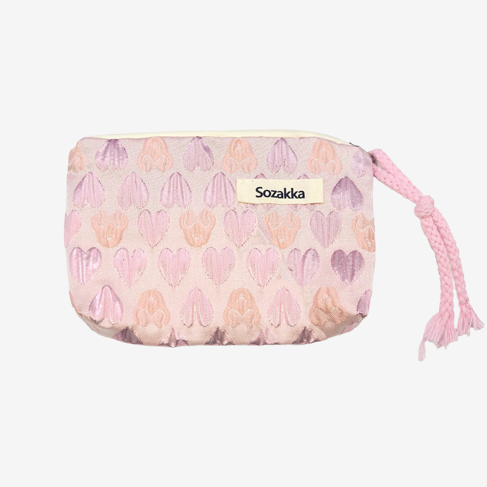 TAPONY Inner bag vintage pouch Pink Heart