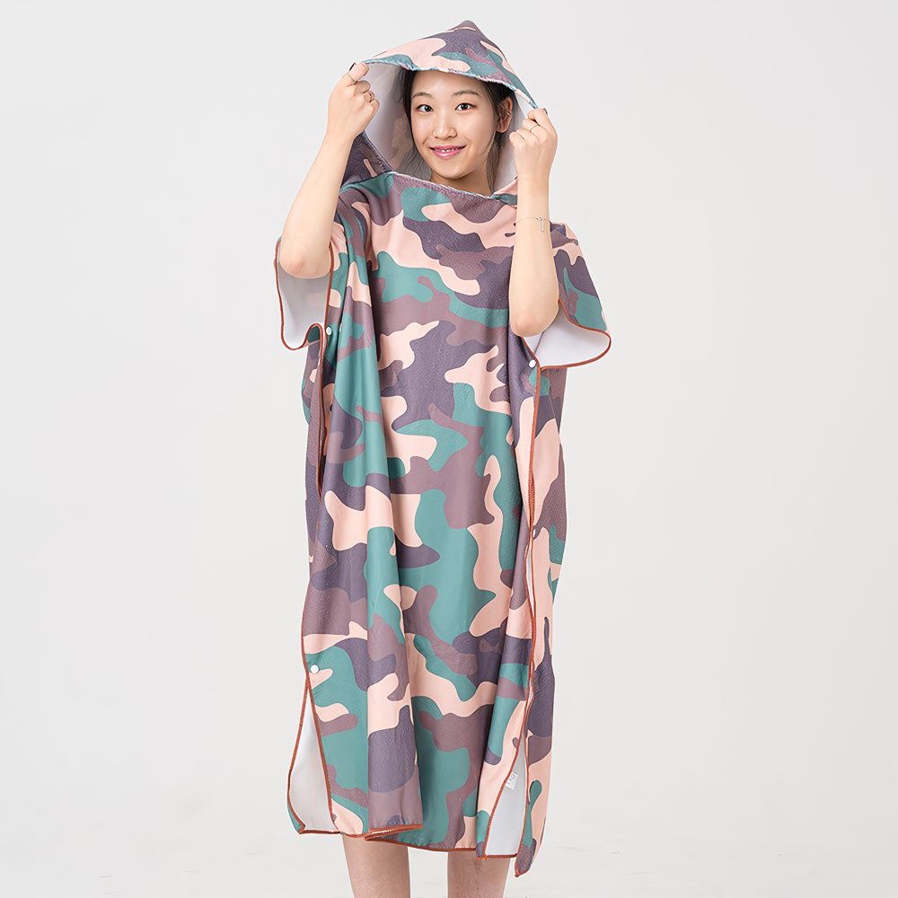 STM TAPONY installment poncho Military [Unisex Beachwear]