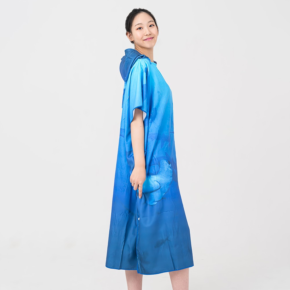 STM TAPONY installment poncho Blue Shark [Unisex Beachwear] 디테일