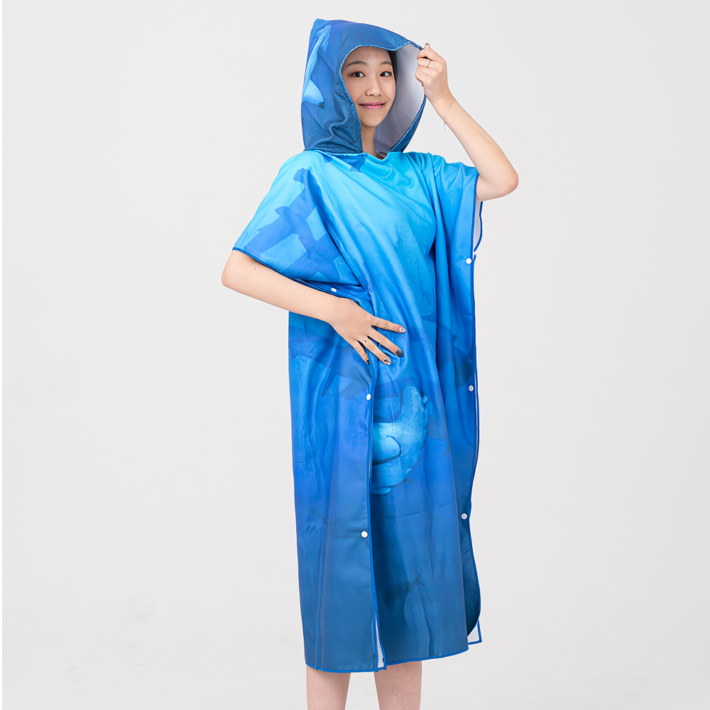 STM TAPONY installment poncho Blue Shark [Unisex Beachwear] 디테일