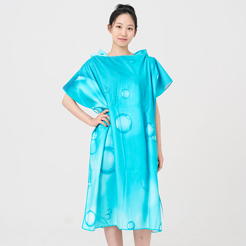 STM TAPONY installment poncho Waterdrop [Unisex Beachwear]