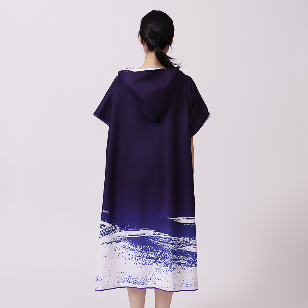 STM TAPONY installment poncho Purple Wave [Unisex Beachwear] 디테일