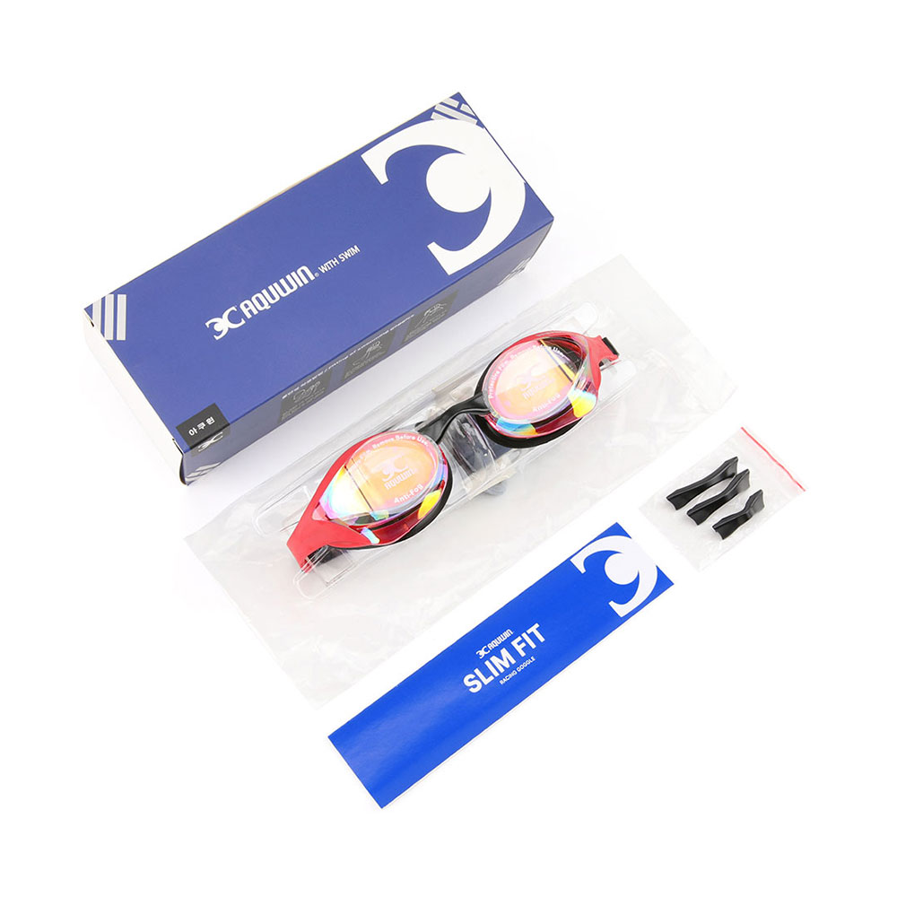 AQUWIN slim fit hybrid Mirrored Goggles Pink Black [SFR195RVM(RVGD/PKRDBK)] 디테일