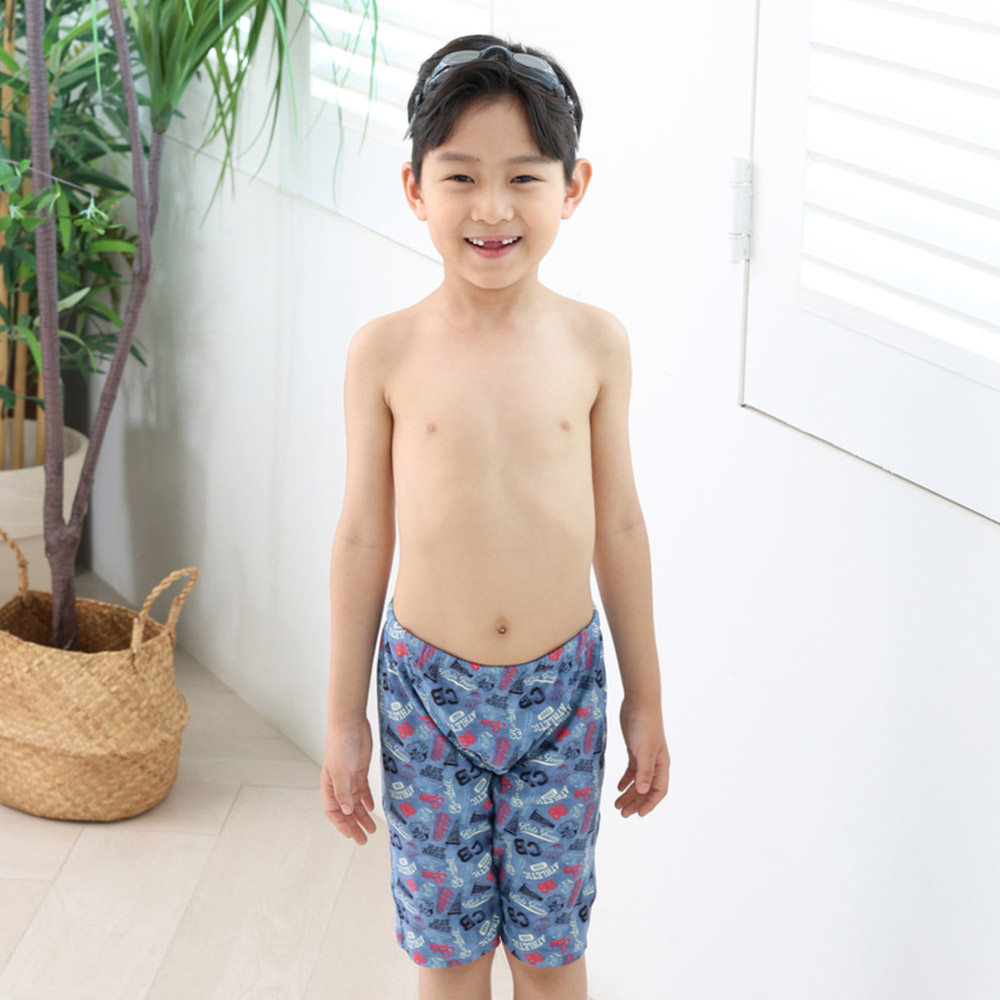 LEMANGO Kids game Changer Jammer Swimsuit Blue [LSBJM26306696 Boys] 디테일