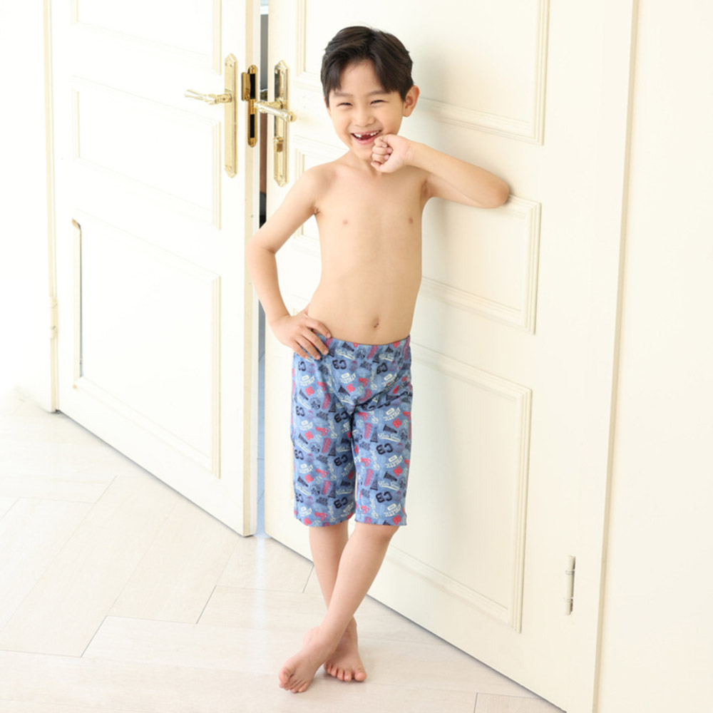 LEMANGO Kids game Changer Jammer Swimsuit Blue [LSBJM26306696 Boys] 디테일