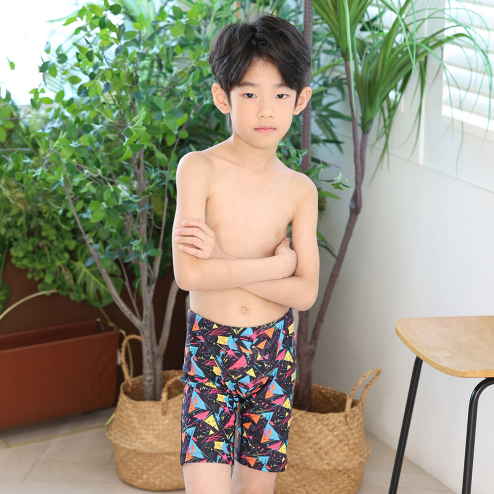 LEMANGO Kids neon Splash Jammer Swimsuit black [LSBJM26306699 Boys] 상품컷