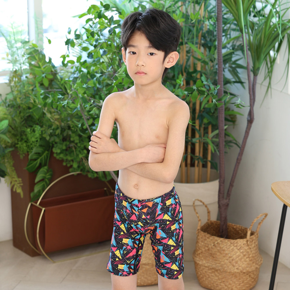 LEMANGO Kids neon Splash Jammer Swimsuit black [LSBJM26306699 Boys] 디테일