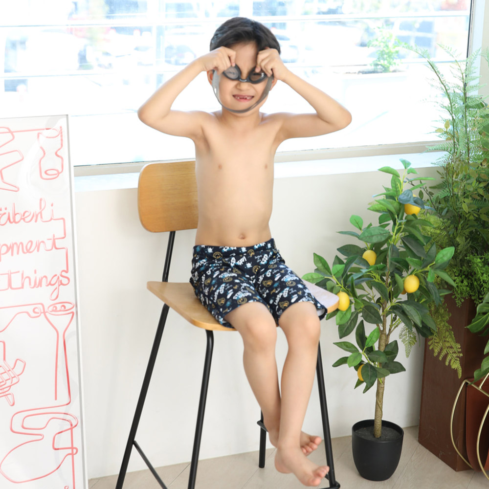 LEMANGO Kids Stay Smile Pants Jammer Swimsuit Dark Navy [LSMJM26306754 Boys] 디테일