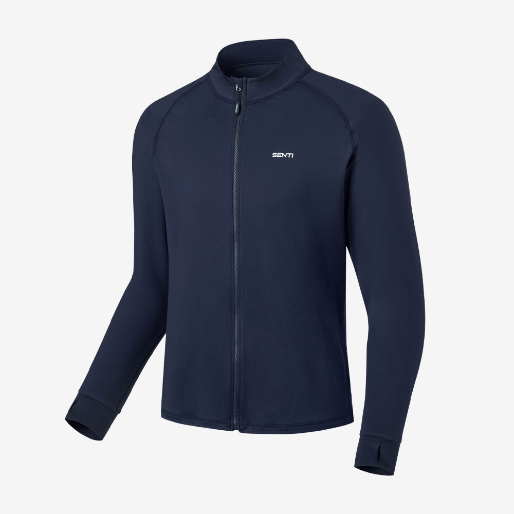 SENTI Man Classic Relax Fit Zip Front rash guard Navy [SAR-ARM22(NV) Men's Beachwear] 디테일
