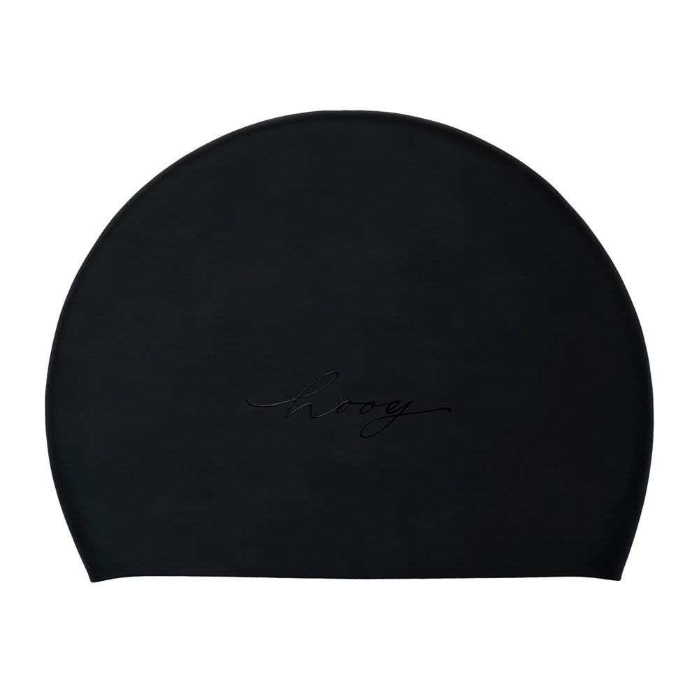 HOOG THE soft Silicone Swim Cap black [SCP895]