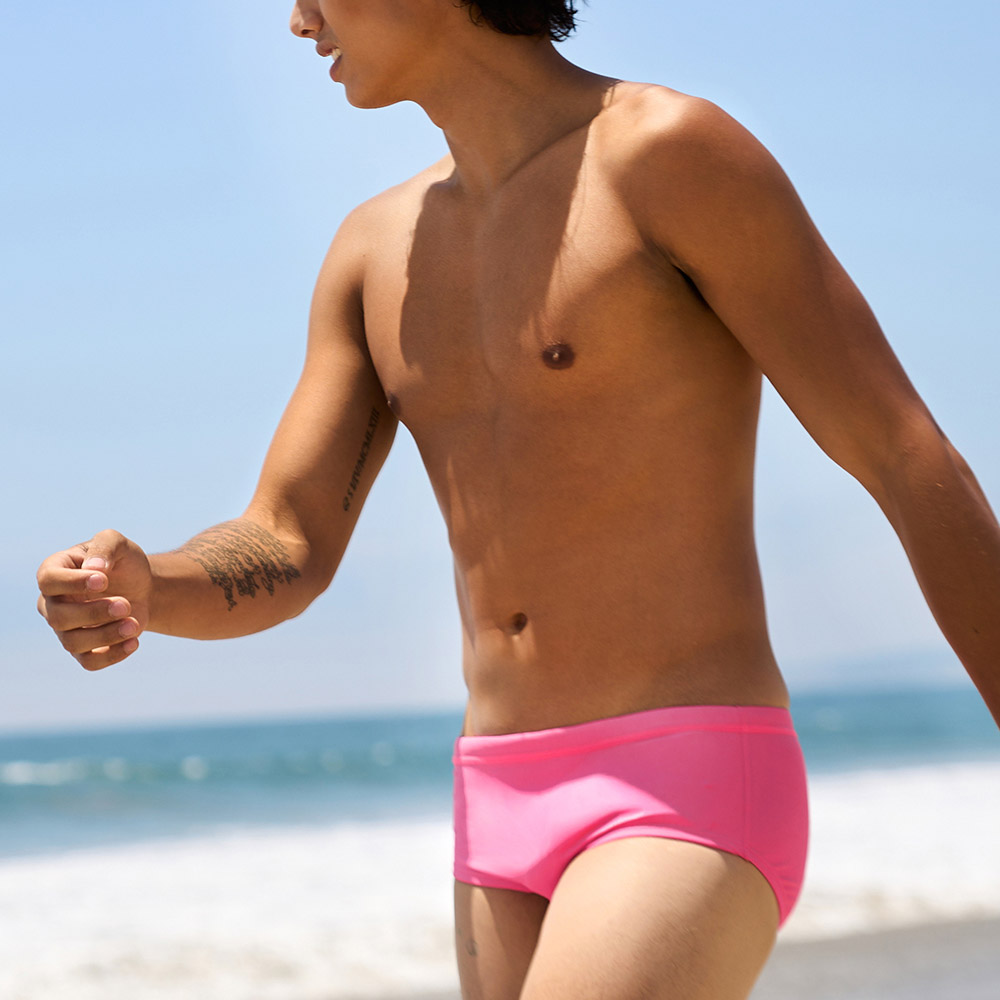 SENTI palette Bold Semi Square Leg Swimsuit Orchid [MSP-3014 Men's ] 디테일