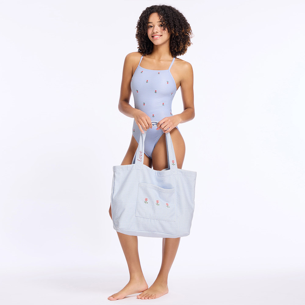 HOOG 香水 ハイカット Double Tie バック 水着 ブルーシアサーカー [WHA2872 レディース] 디테일