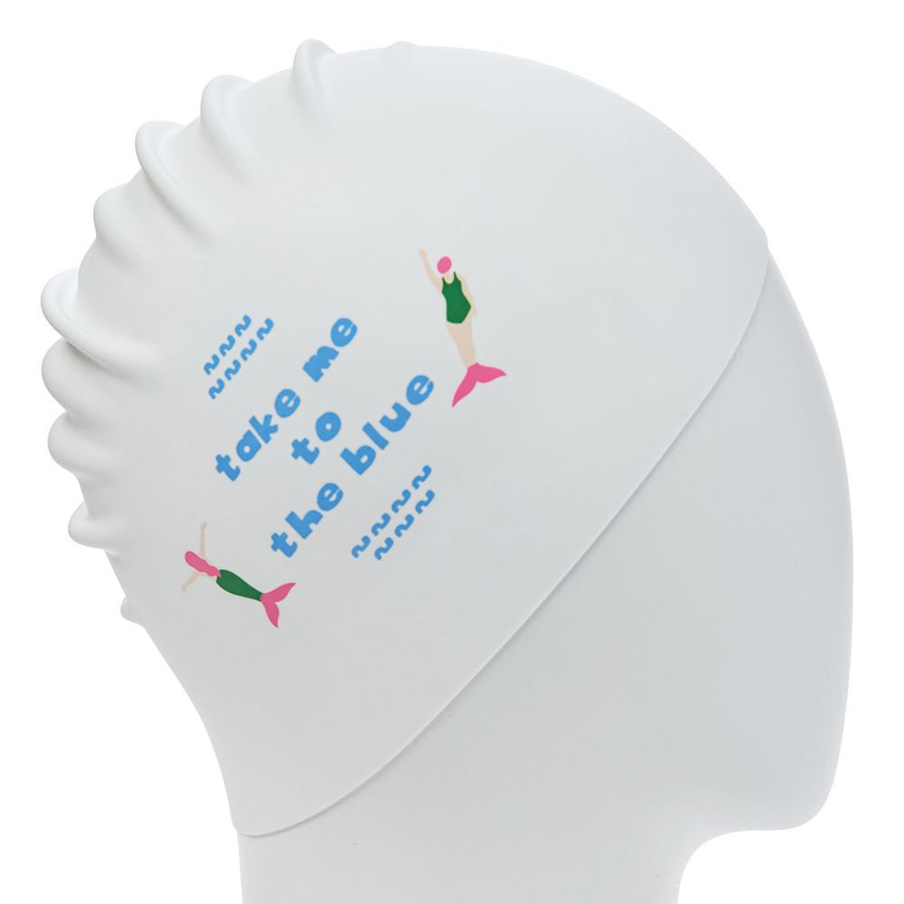 HOOG Take Silicone Swim Cap white [SSC936] 디테일