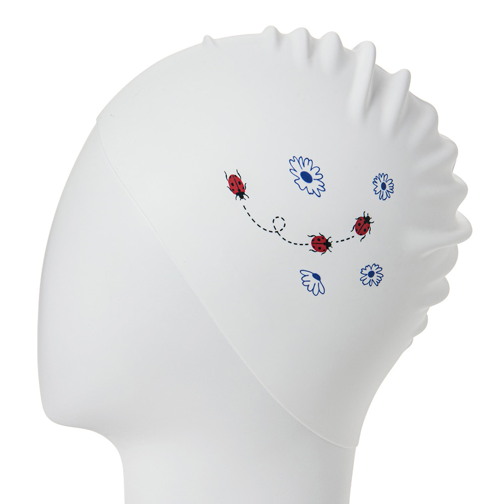 HOOG Ladybug Silicone Swim Cap white [SSC935] 디테일